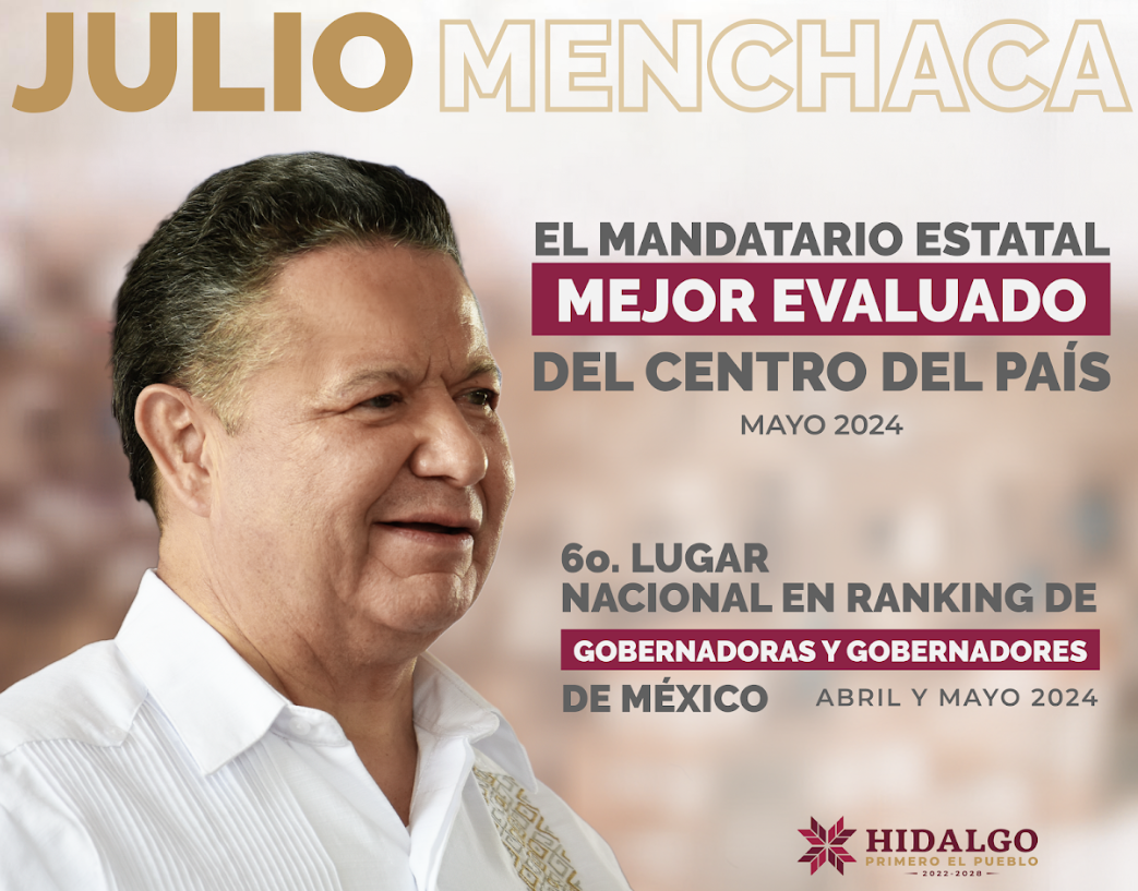 Julio Menchaca Salazar destaca como uno de los gobernadores mejor evaluados según encuesta Mitofsky