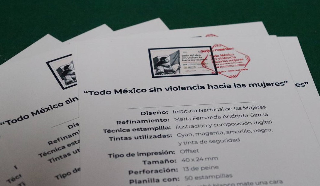 Cancelan timbre postal “Todo México sin violencia hacia las mujeres”