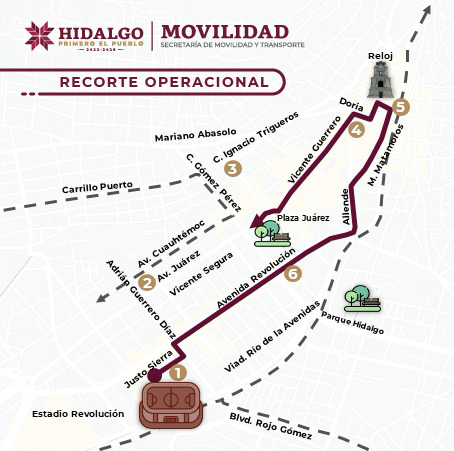 Adecuaciones en rutas de transporte público convencional durante evento “Es Tiempo de Carnaval 2025”