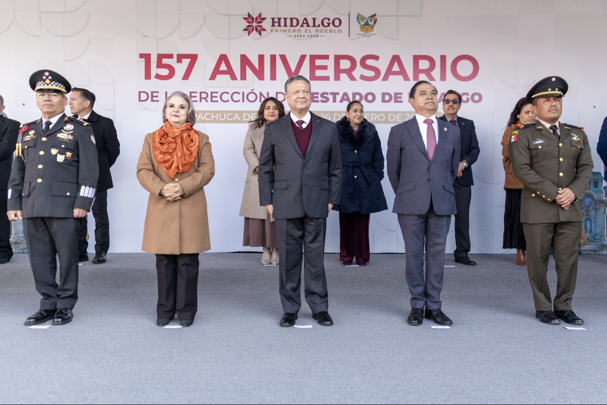Hidalgo se vive: Julio Menchaca conmemora el 157 aniversario de la erección de Hidalgo