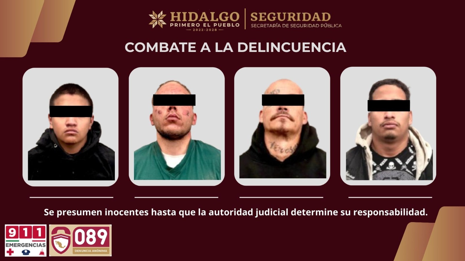 Reacción inmediata de la SSPH en Tula, permite la captura de responsables de violencia en la región