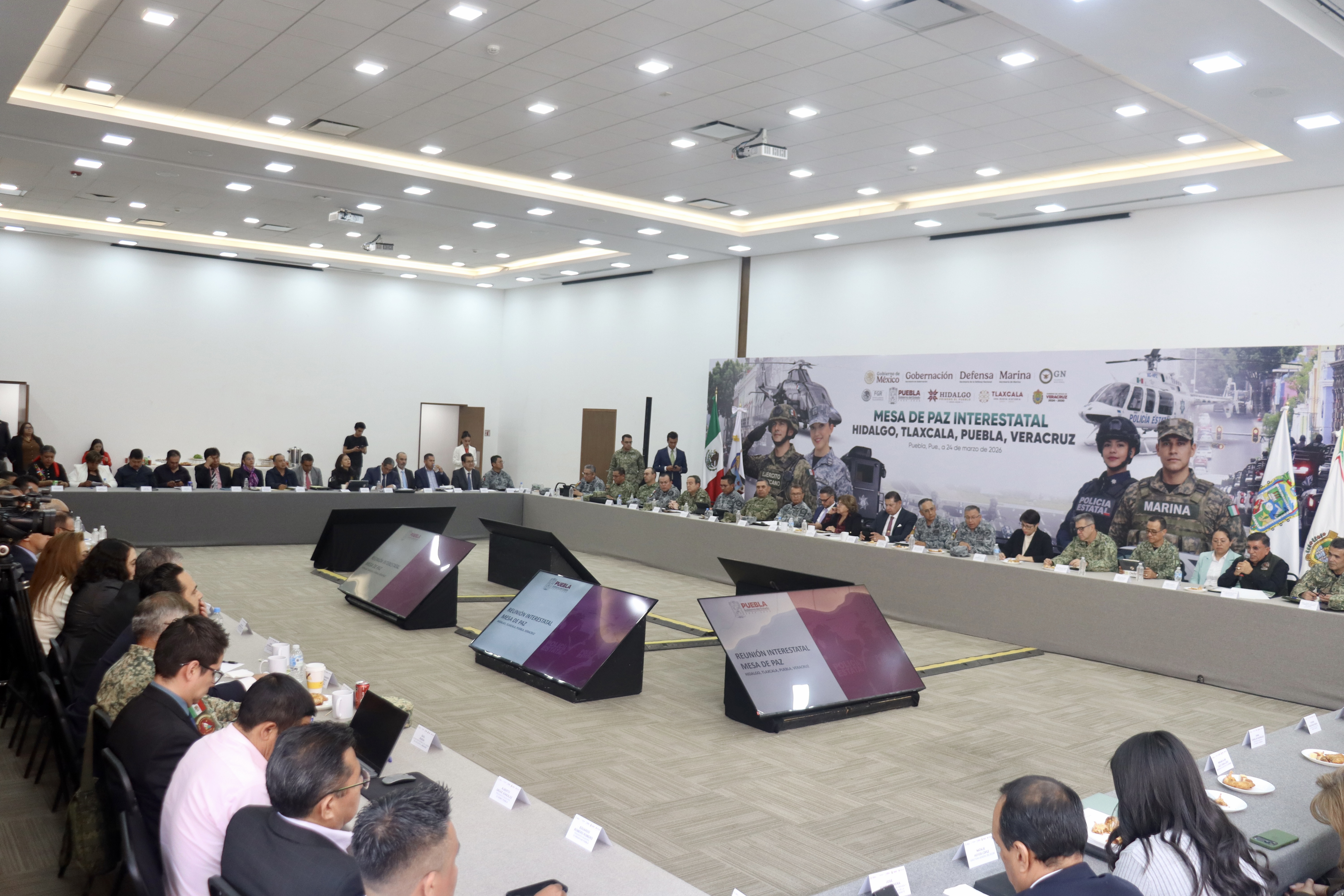 Hidalgo refuerza la coordinación interestatal en la Mesa de Paz con Puebla, Veracruz, Tlaxcala y Morelos