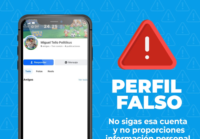 Alerta sobre perfil falso que suplanta la identidad de Miguel Tello