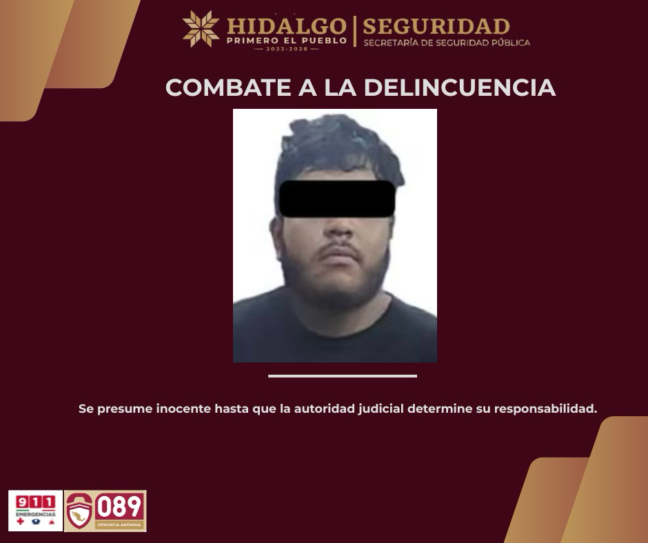 Policía Estatal asegura a generador de violencia del Altiplano