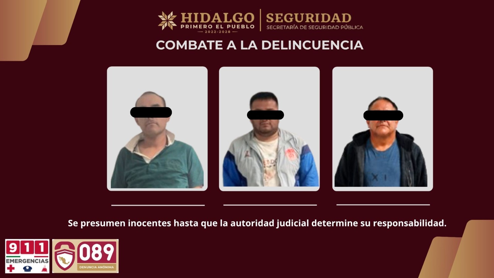 Desmantela SSPH presunta banda de “montachoques” en la México-Pachuca; hay tres detenidos