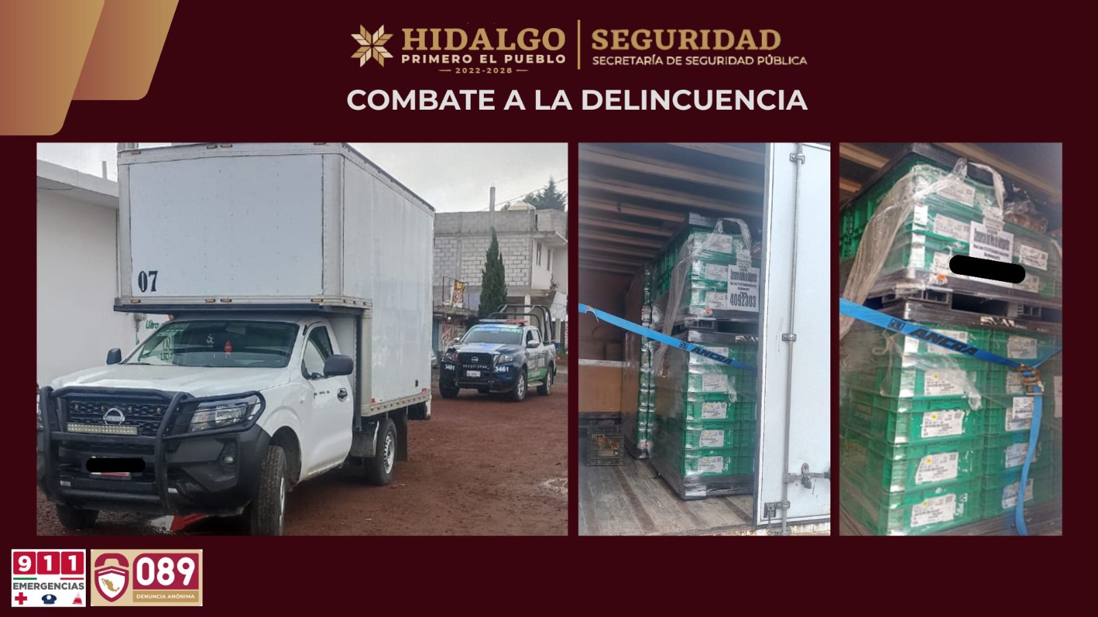 Respuesta inmediata de la SSPH frustra robo en la México-Tuxpan; recupera unidad y carga