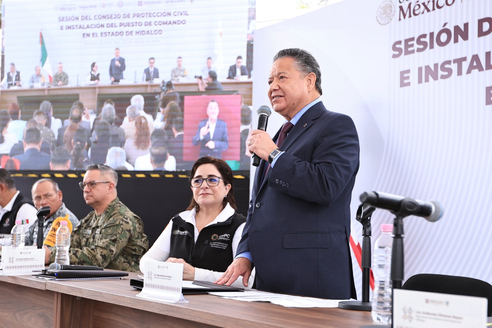 Gobierno de Hidalgo y CNPC instalan Puesto de Comando para enfrentar temporada de lluvias