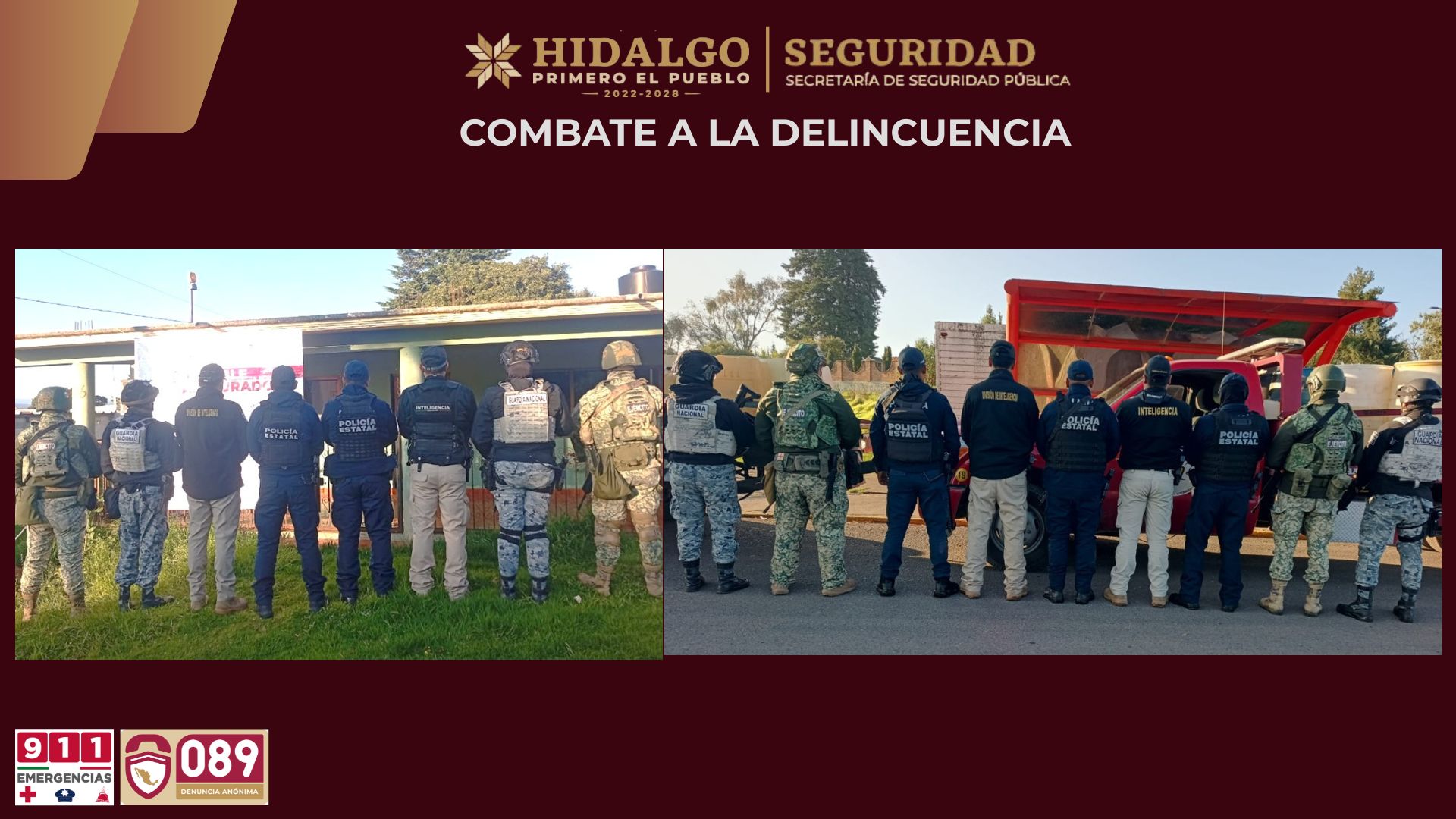 SSPH ejecuta cateos simultáneos en Singuilucan, asegura hidrocarburo y presunta droga